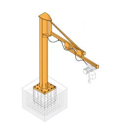 Davit telescopico (con braccio telescopico estensibile)